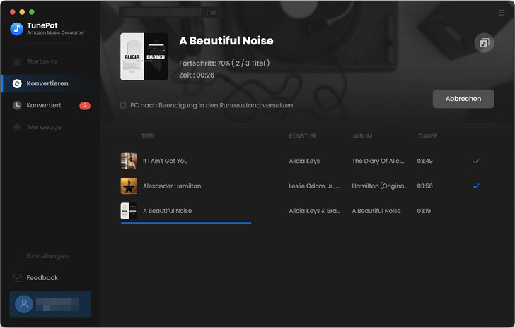 Amazon music auf TunePat Mac konvertieren