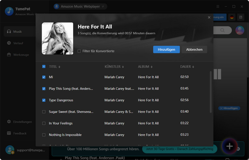 Amazon Songs zu TunePat hinzufügen