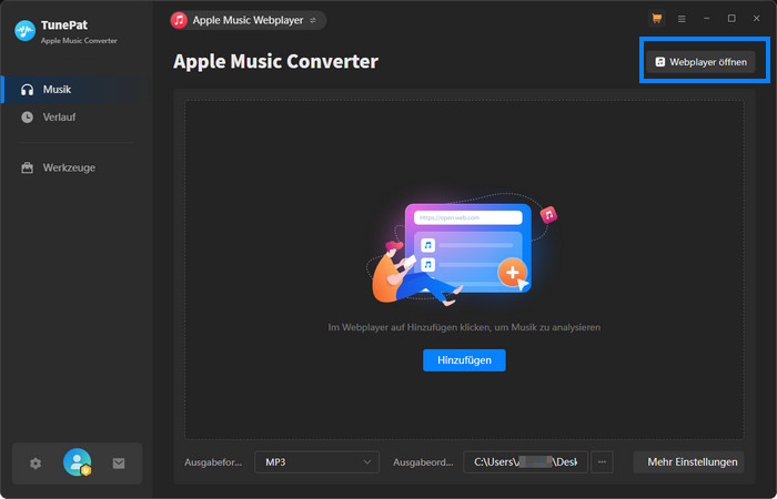 Apple Music Webplayer öffnen