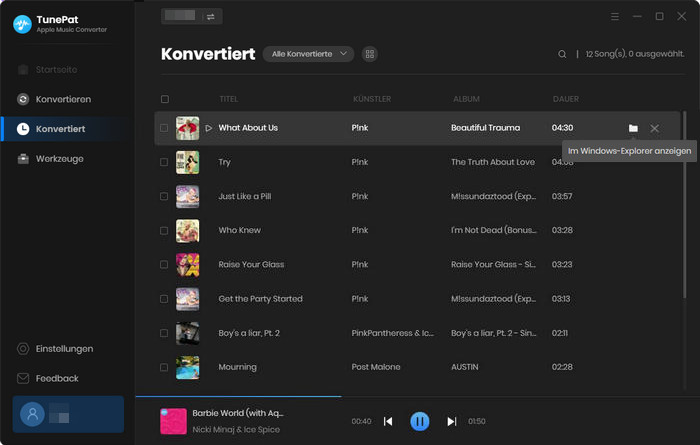 Apple Musikdateien anzeigen