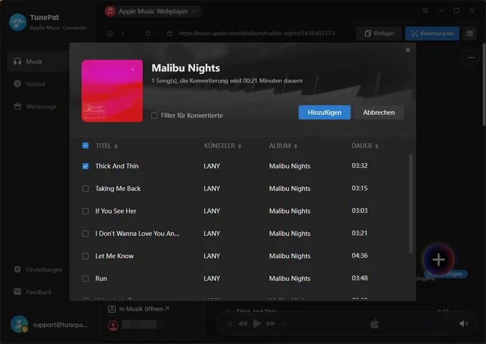 Musik von Apple Music hinzufügen - Schritt 2