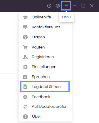 Logdateien öffnen