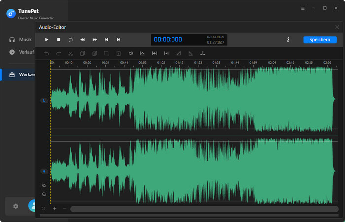 Audio-Editor von TunePat Deezer Music Converter