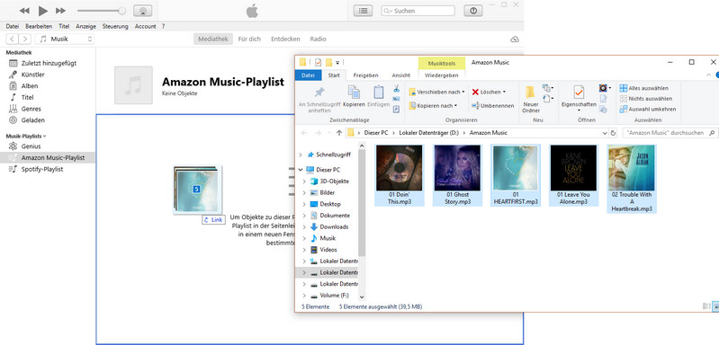 Amazon Songs in iTunes importieren