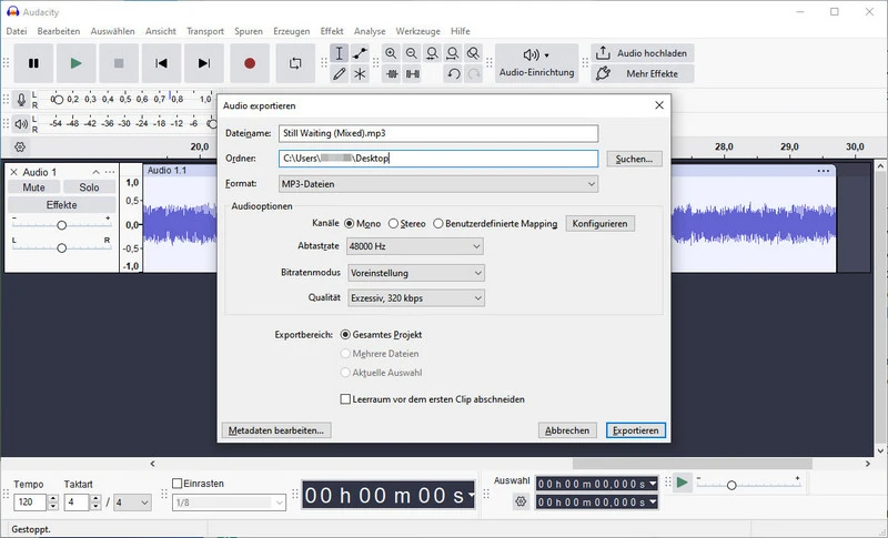 Audacity Apple Music Recorder