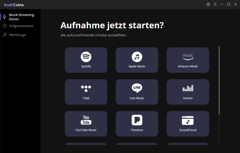 YouTube Music bei AudiCable öffnen