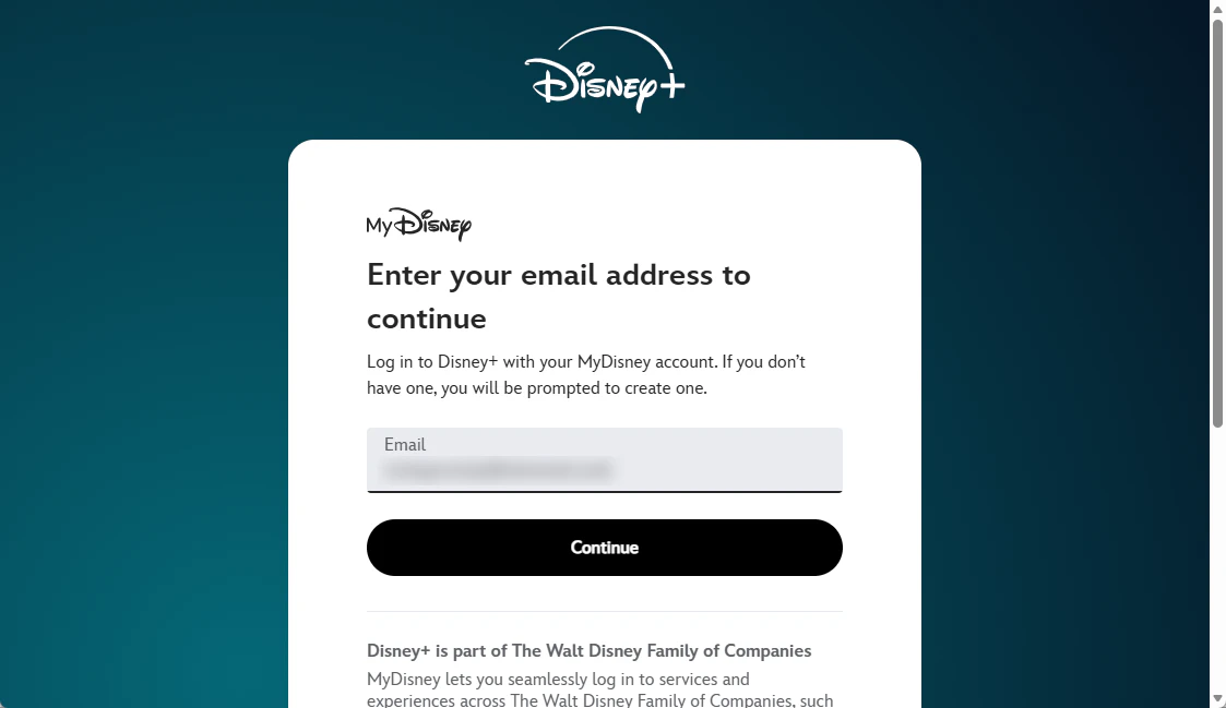 Disney+ App öffnen und anmelden