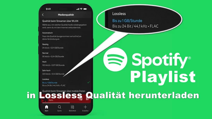 Spotify Playlist in Lossless Qualität herunterladen