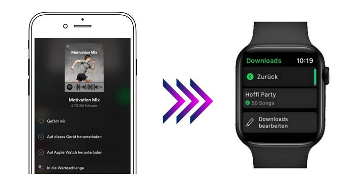 Downloads auf Apple Watch