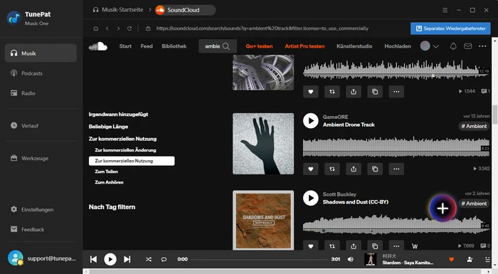 Gemafreie Musik von SoundCloud für Instagram mit TunePat herunterladen