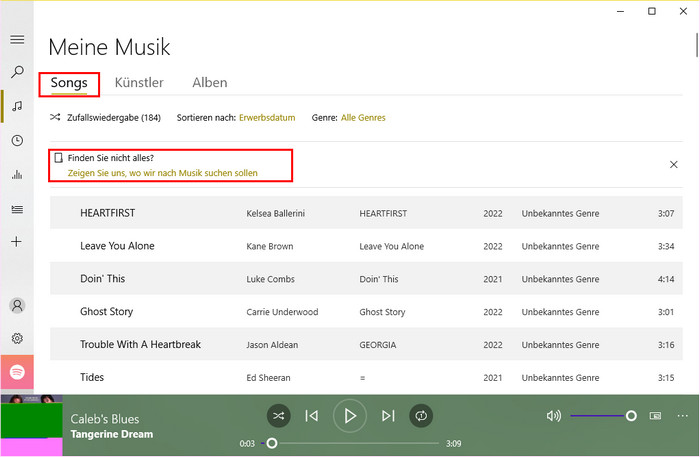 Songs von Amazon Music in Groove-Musik finden