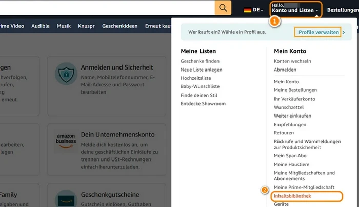 Inhaltsbibliothek von Amazon