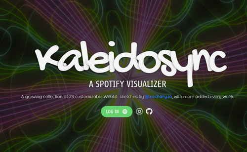 Kaleidosync Spotify Visualizer