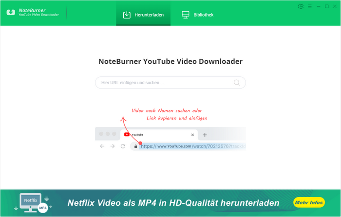 YouTube Video Downloader öffnen