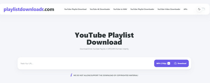 playlistdownloadr YouTube to WAV Downloader