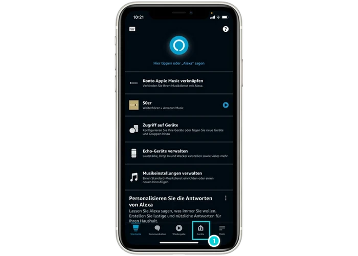 „+“ in der Alexa-App tippen