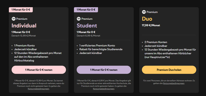 Spotify Premium Duo holen