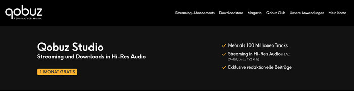 Qobuz Hi-Res Audio 30 Tage kostenlos streamen