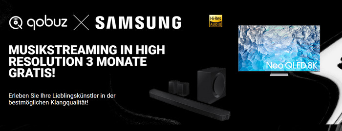  Qobuz 3 Monate kostenlose Testphase bei Samsung