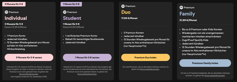 Preiserhöhung von Spotify Abos im Überblick
