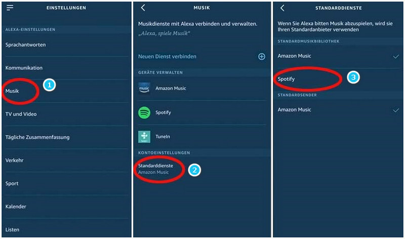 Spotify als Standard-Musikdienst bei Alexa einrichten