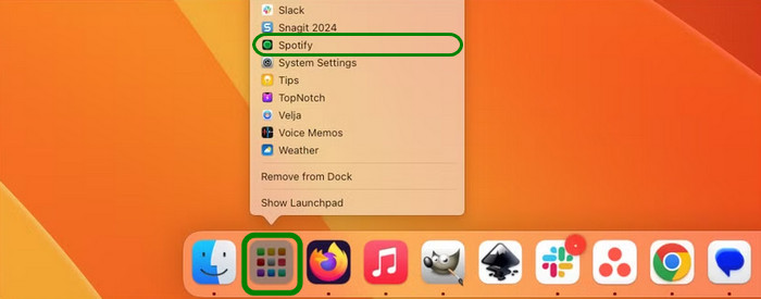 Spotify auf Launchpad