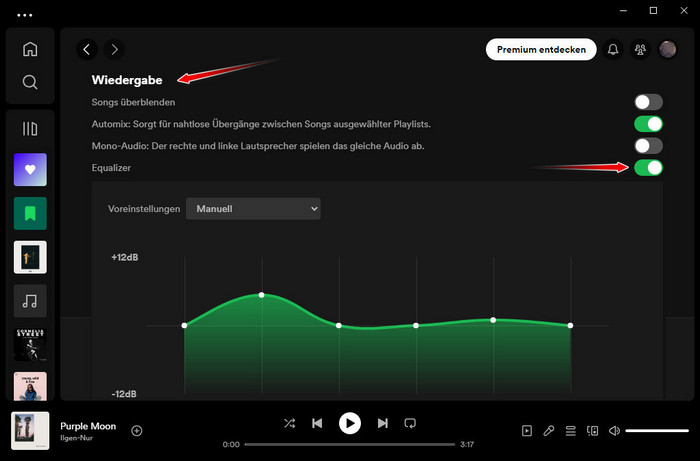 Spotify-Equalizer auf dem Windows-PC oder Mac anpassen