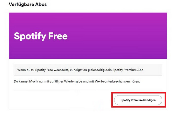 Spotify Premium kündigen