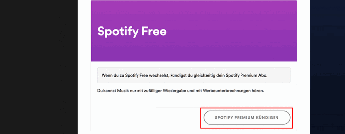 Spotify Premium kündigen