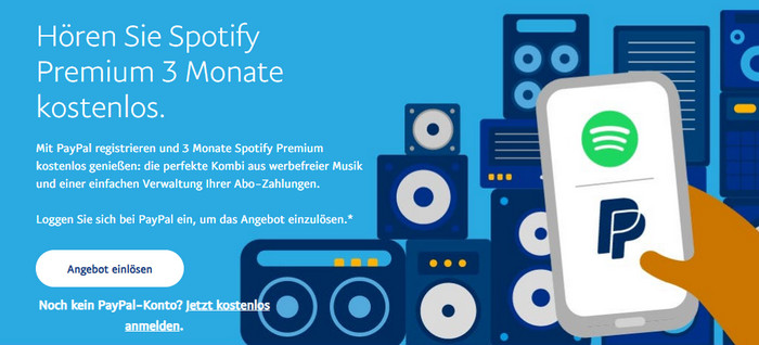 Spotify Premium bei PayPal 3 Monate kostenlos