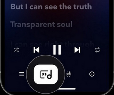 Tidal-Songtexte auf Smartphone anzeigen.