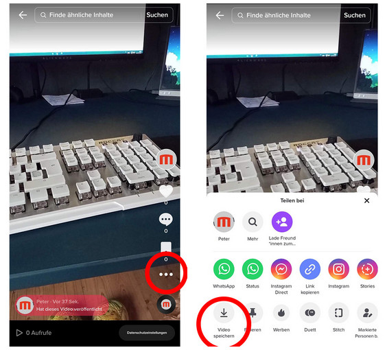 TikTok Video speichern
