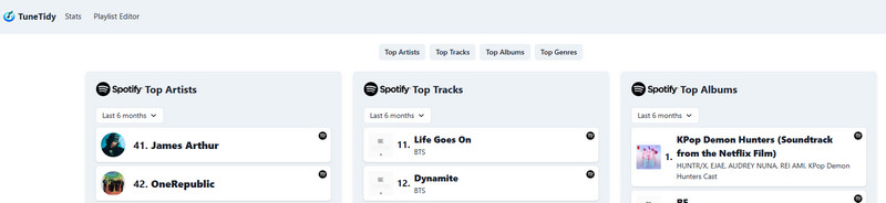 Mit Tune Tidy Spotify Playlist sortieren