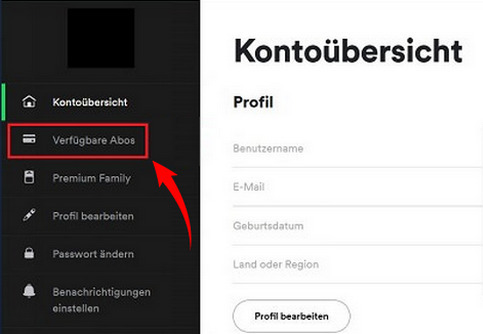 Verfügbare Abos