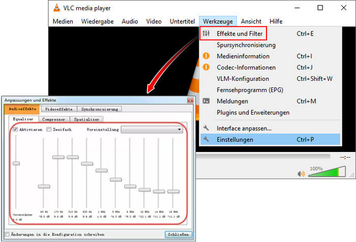 VLC Player Equalizer