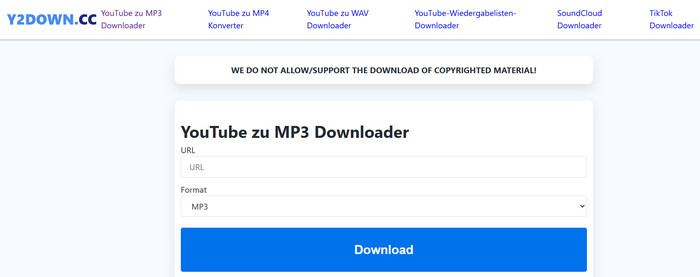 Online YT MP3 Downloader Y2DOWN.CC