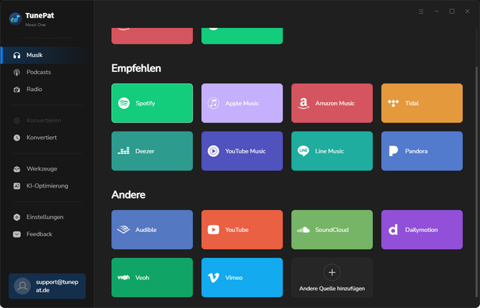 Streaming-Plattform auswählen