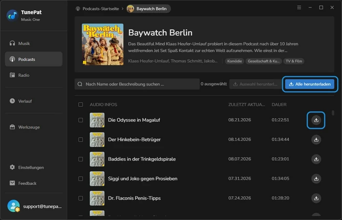 Podcast herunterladen