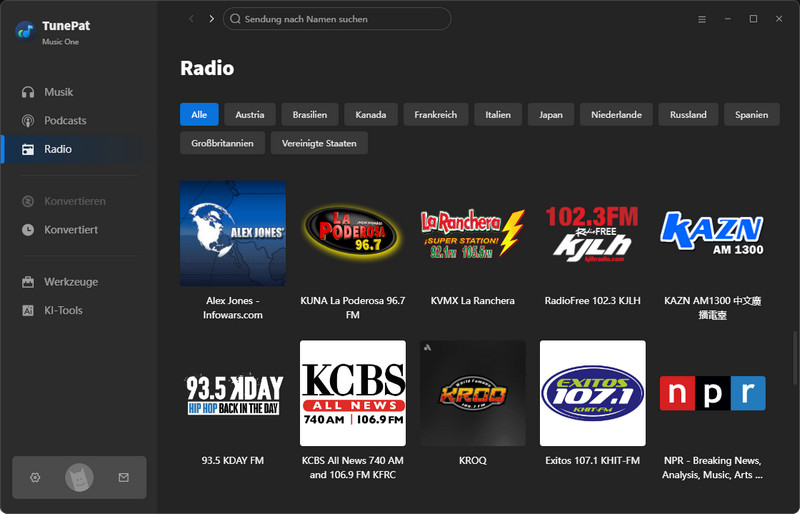 TunePat Music One Radio