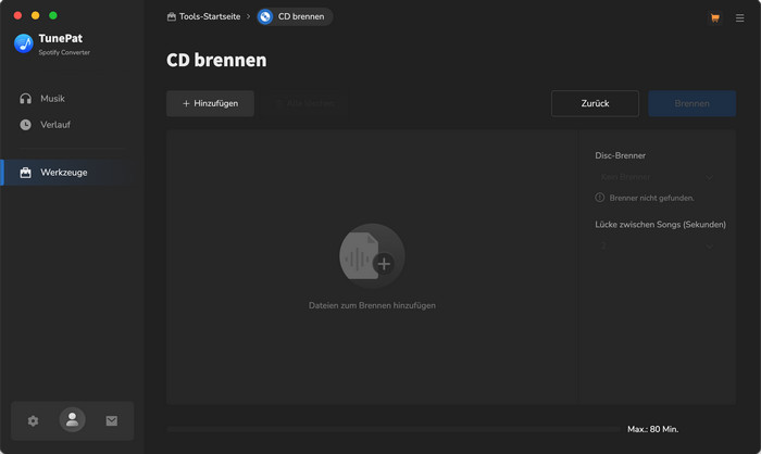 CD brennen bei TunePat Mac