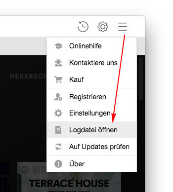 Logdateien öffnen