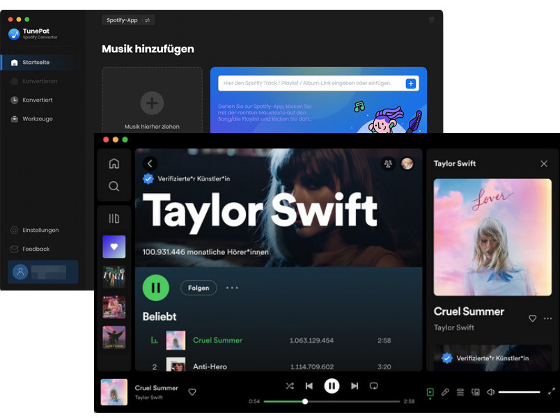 Spotify App zusammen öffnen