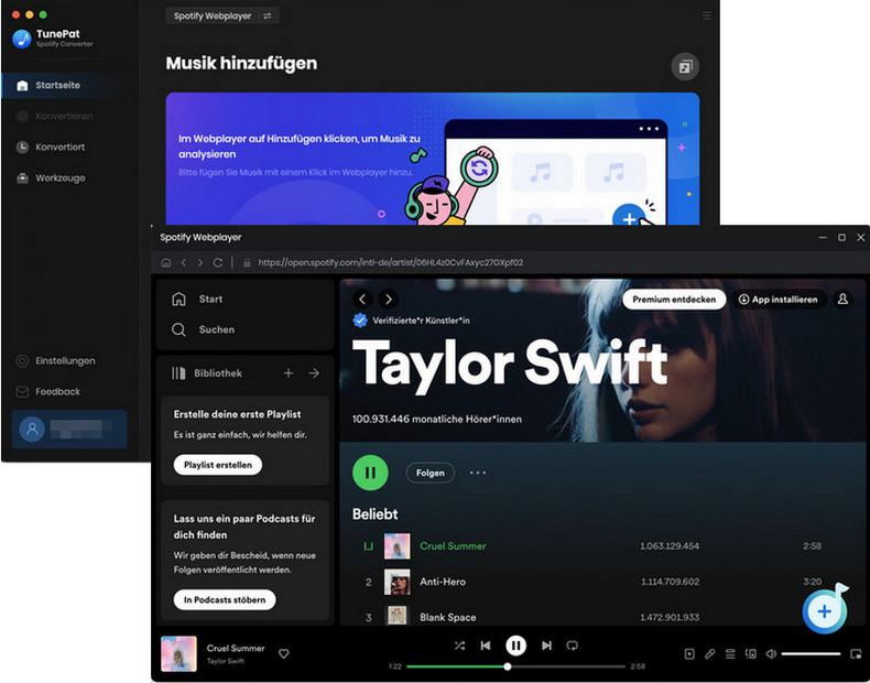 Spotify Webplayer öffnen
