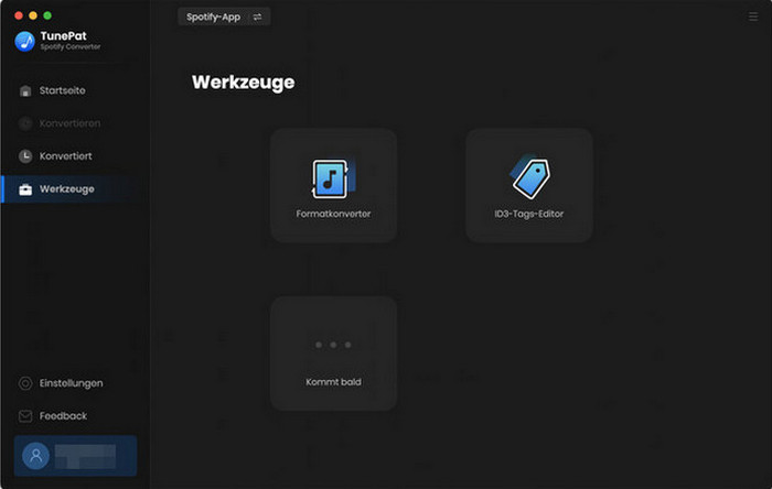 Werkzeuge in Spotify Music Converter