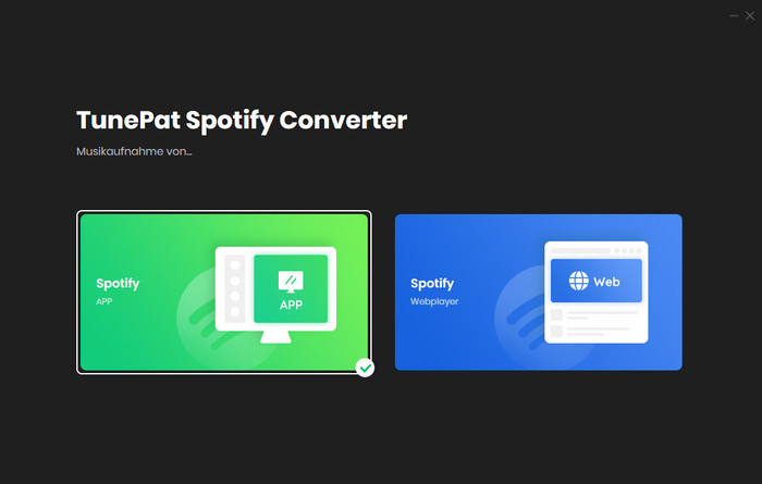 Spotify Music Converter zwei Aufnahmeplattformen.