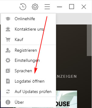 Öffnen Sie die Log-datei auf TunePat