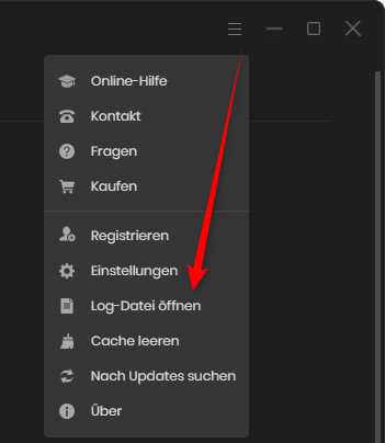 Öffnen Sie die Log-Datei auf TunePat