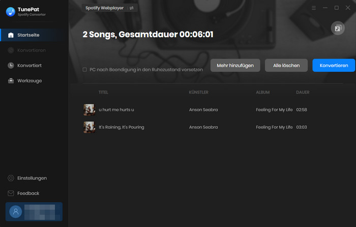 Spotify Musik in TunePat zu konvertieren