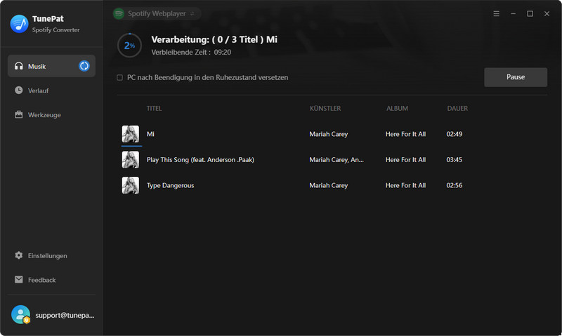 Spotify-Musik umwandeln