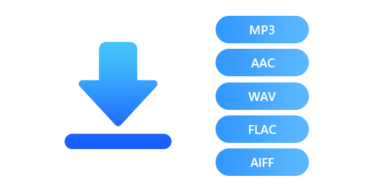 MP3/WAV/AAC/FLAC als Ausgabeformat
